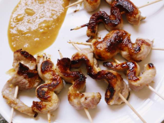 Brochetas de Cerdo Agridulce: simpaticonas