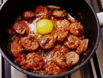 huevos con chorizo