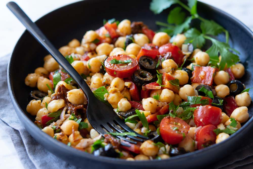 Ensalada de garbanzos receta