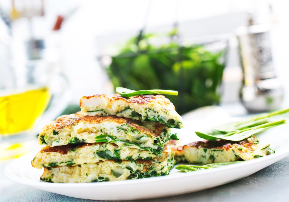 Receta de tortilla de espinacas