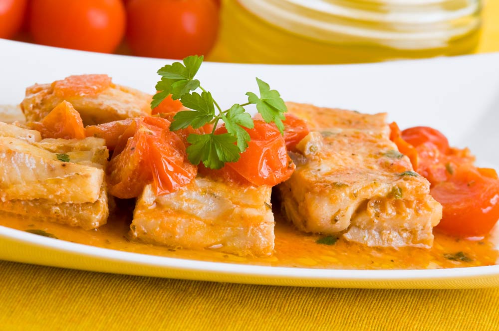 Receta de bacalao con tomate