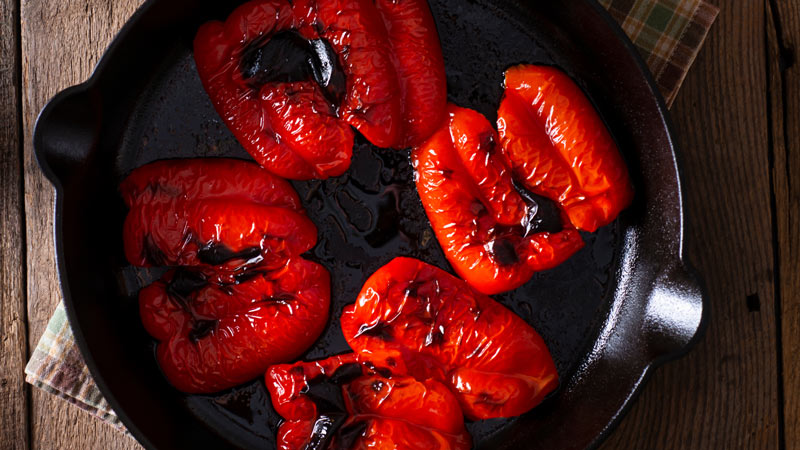 Pimientos asados al horno