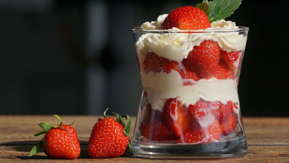 receta de fresas con crema